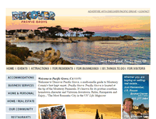 Tablet Screenshot of discoverpacificgrove.com